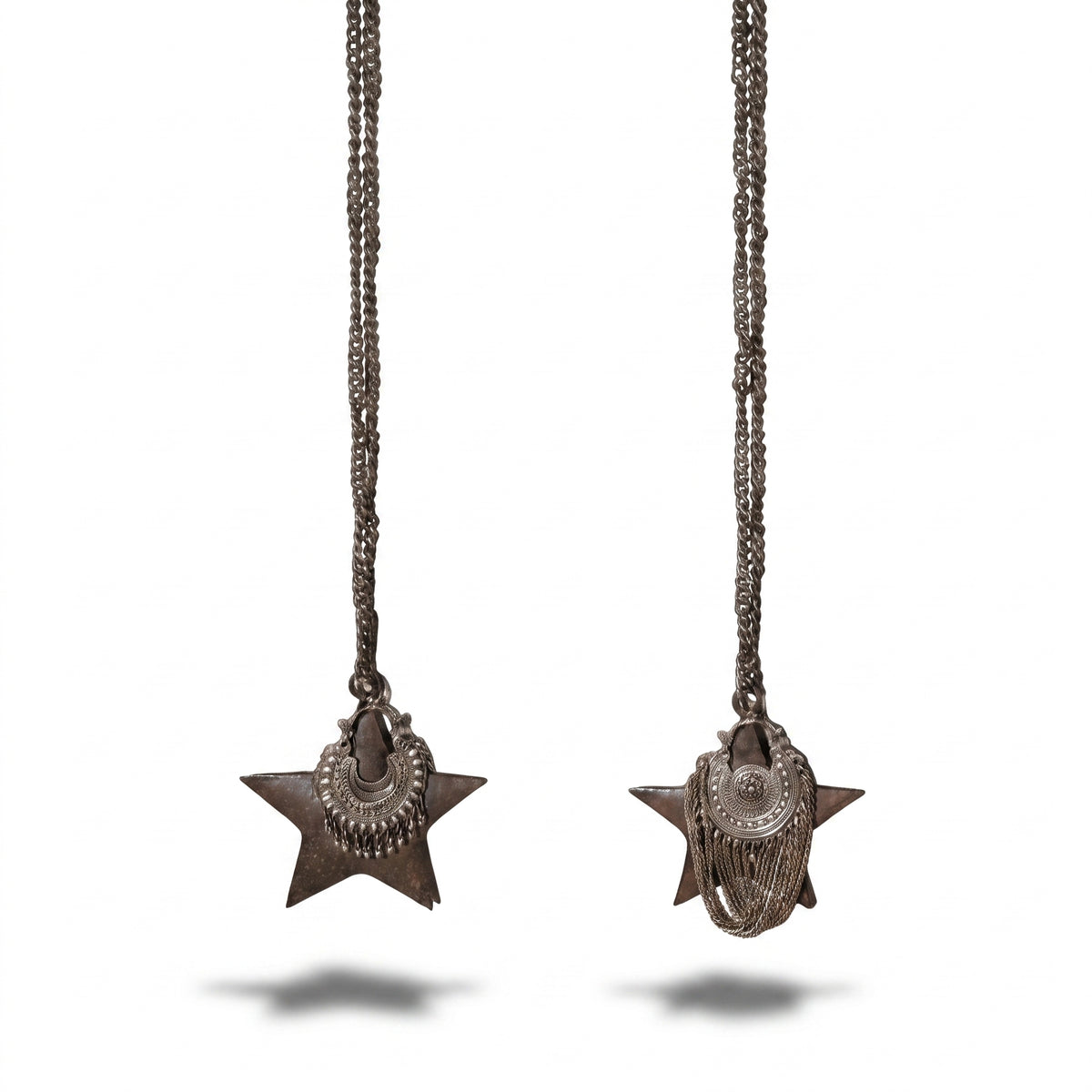 Rusty metal star with jewel