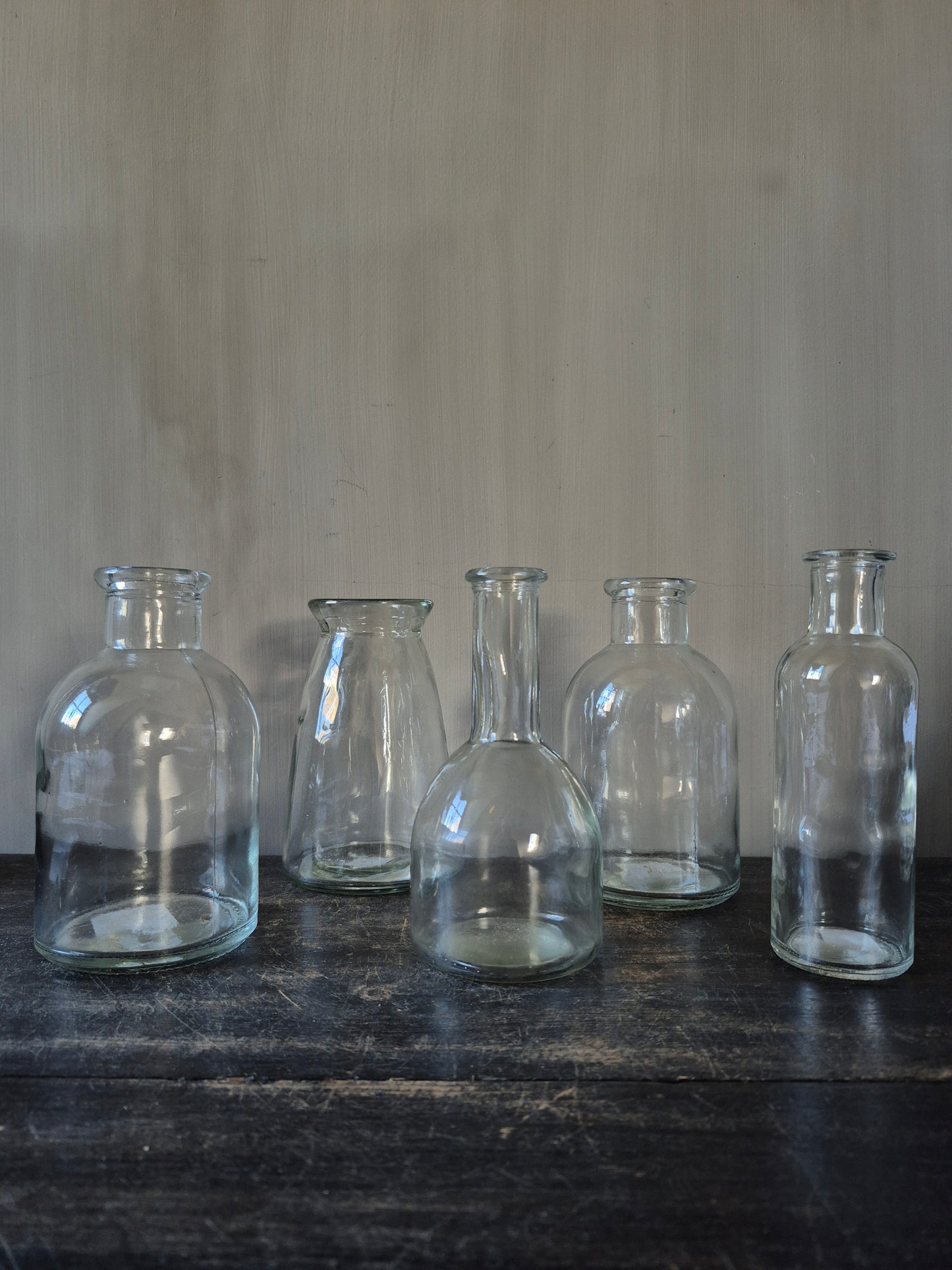 Set van 5 transparante vaasjes (nr 1)