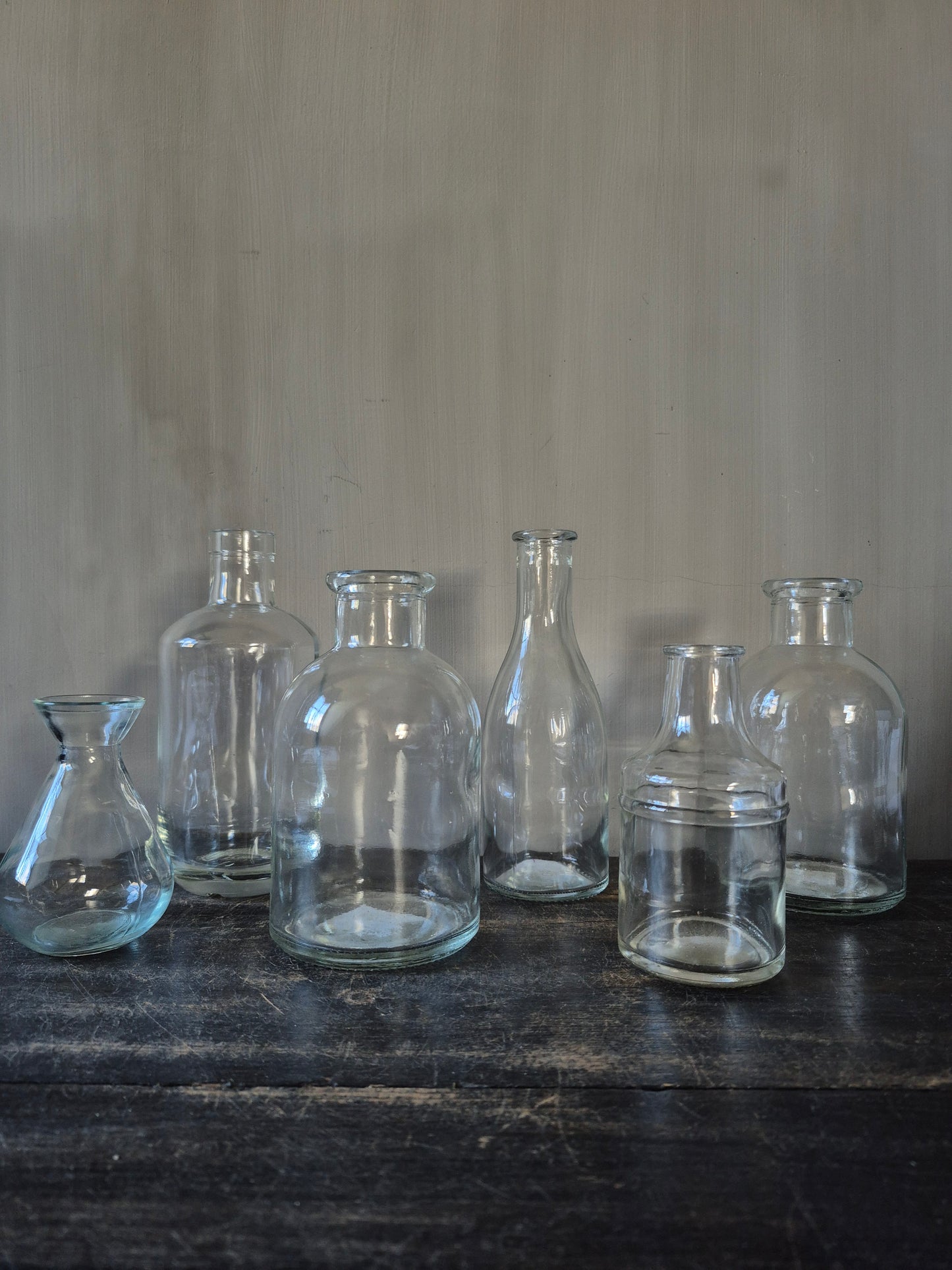 Set van 6 transparante vaasjes (nr 2)