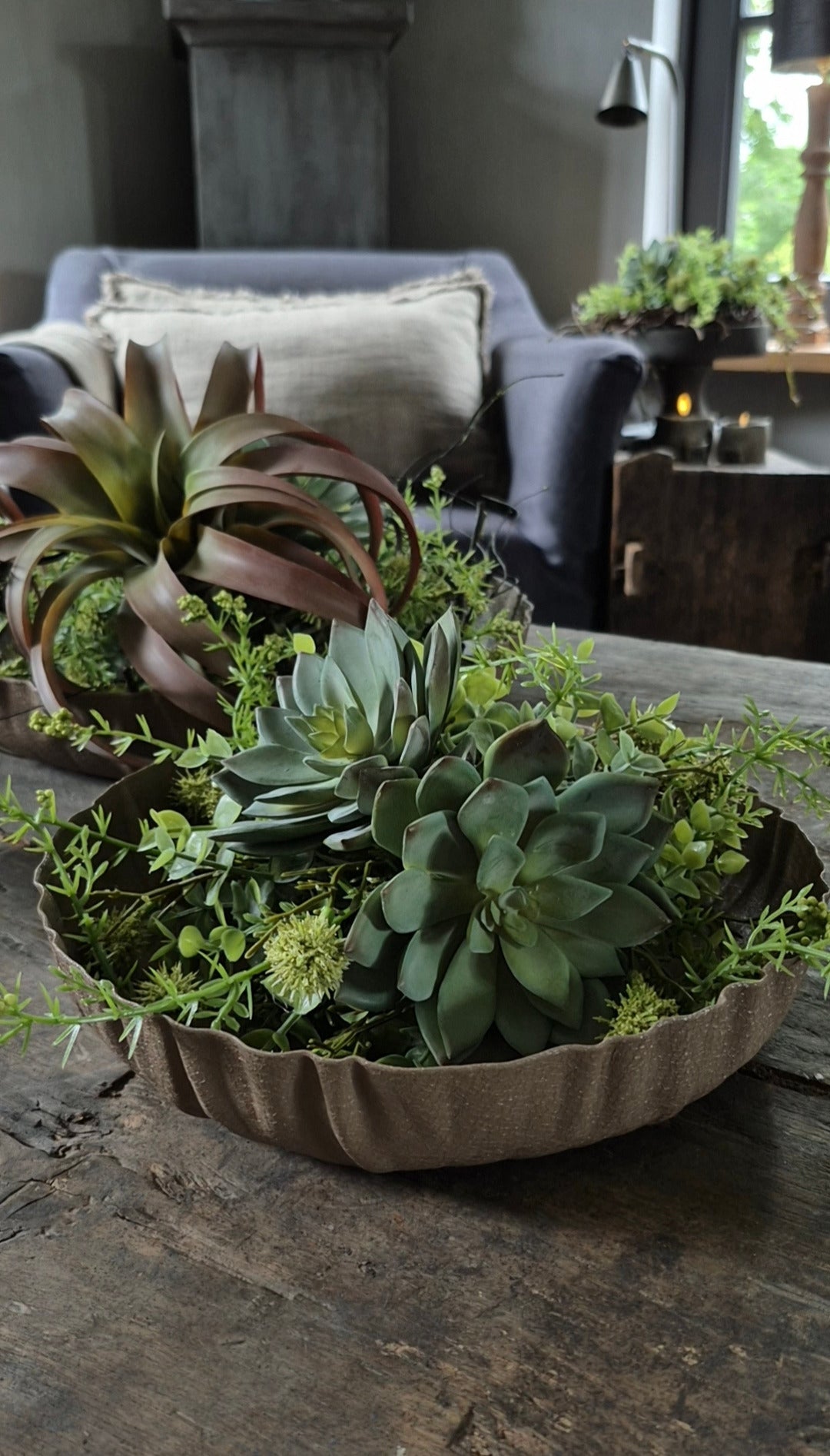 Kunst tillandsia vetplant bruin