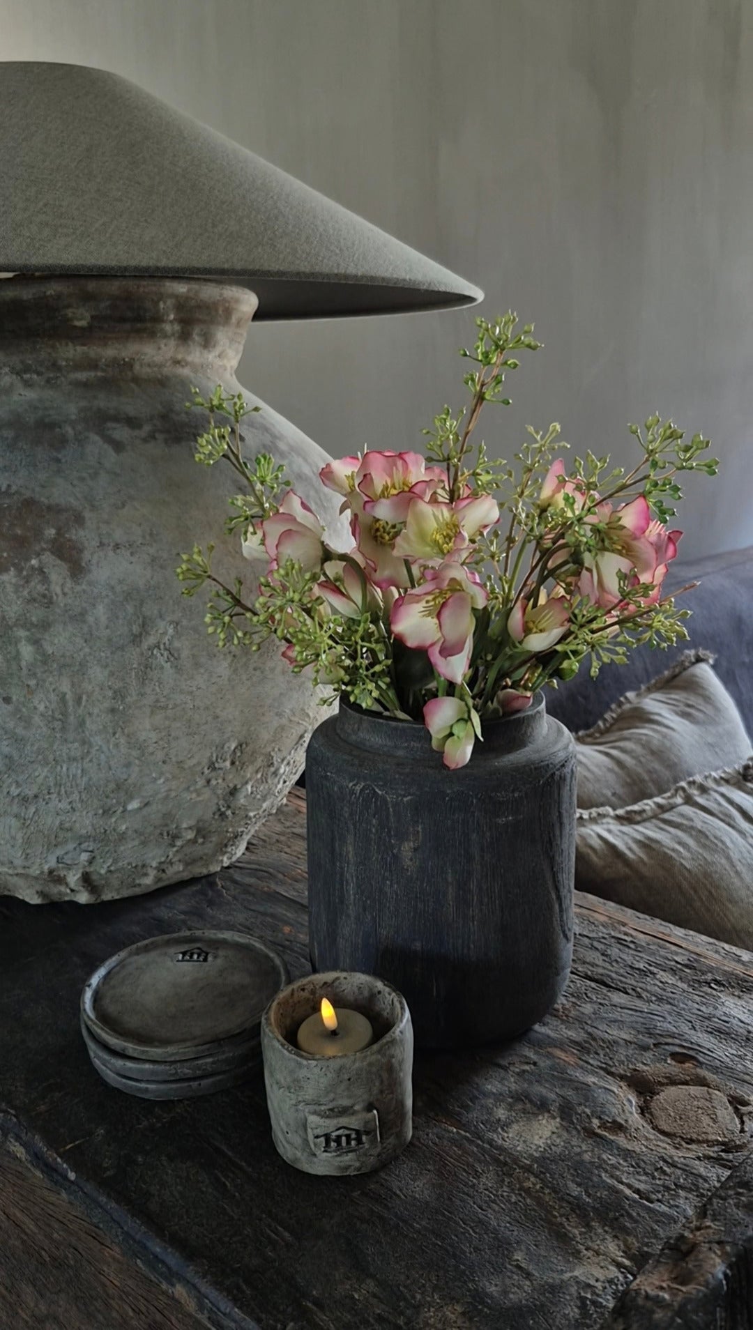 Holztopf Vase braun 15 x 18 cm – Hillary'sHome B.V