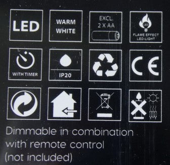 Countryfield - led kaars ovaal zand - 8x10x15cm