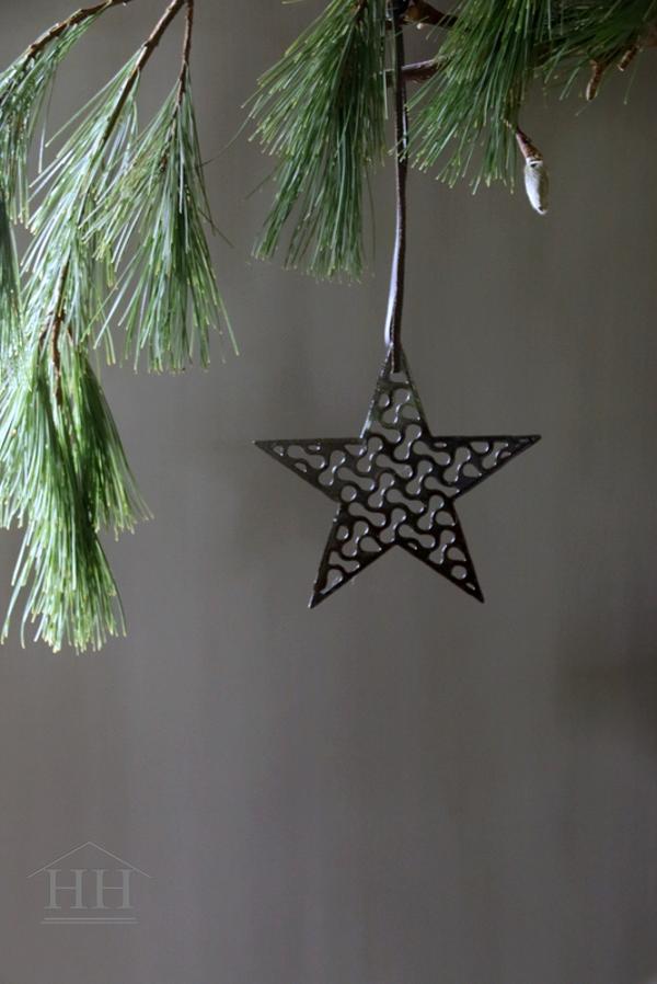 Kerstster Opengewerkt bruin M