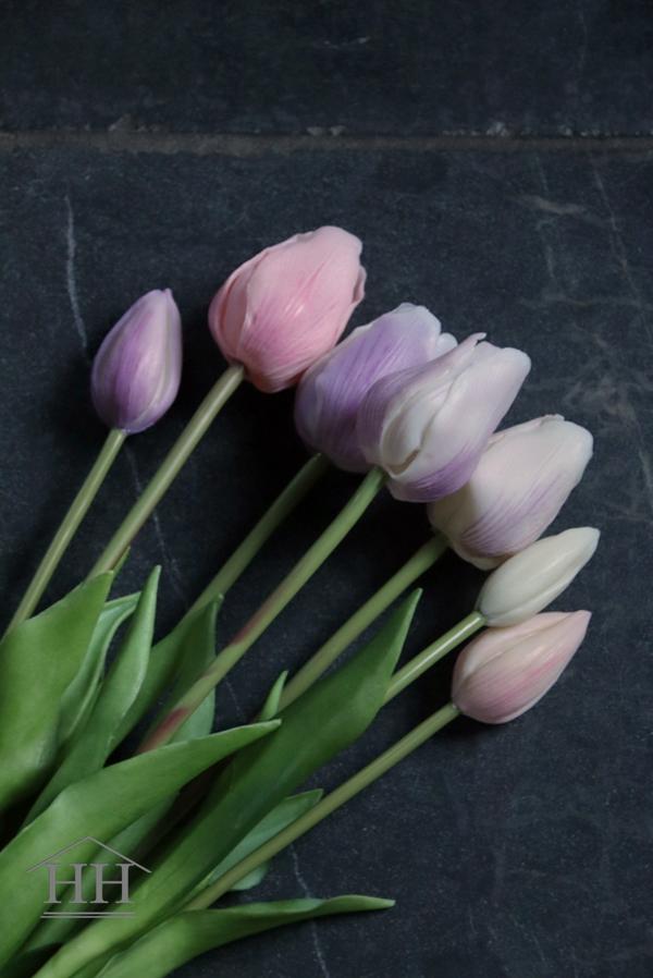 Kunsttulpen boeket lijken net echt