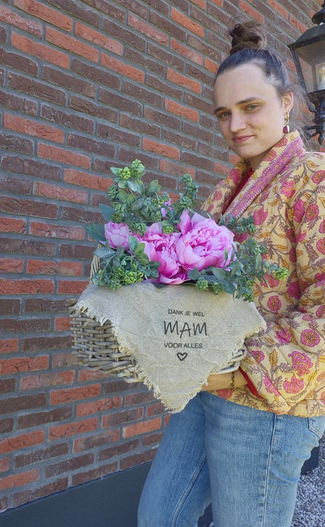 Rotan picknickmand 40x28xH30 cm naturel