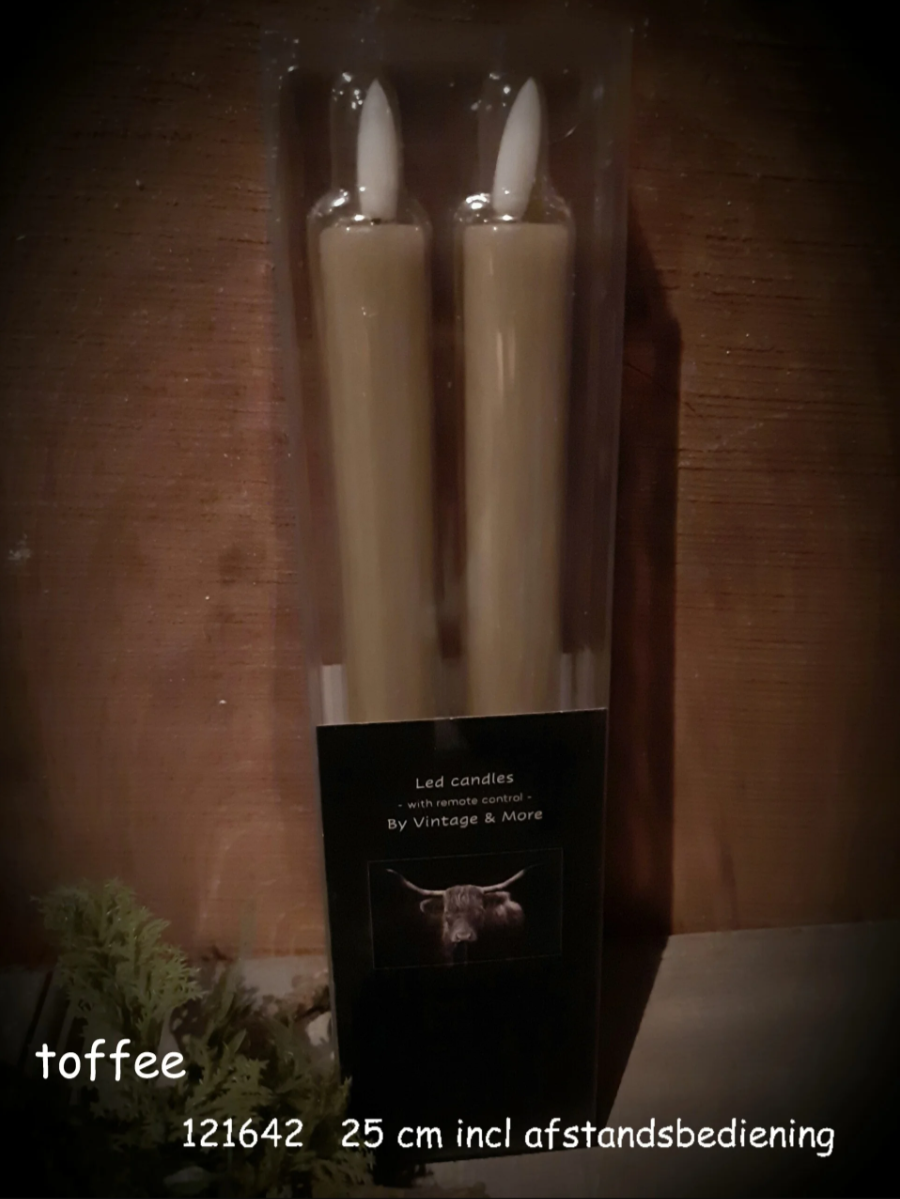 LED-Tafelkerze Toffee 24 cm | Vintage & Mehr