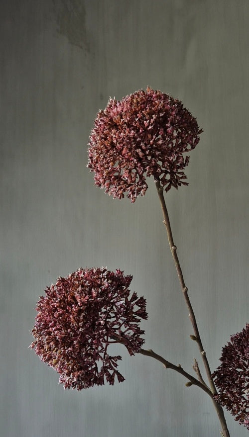 Allium kunsttak bordeauxrood - 78 cm