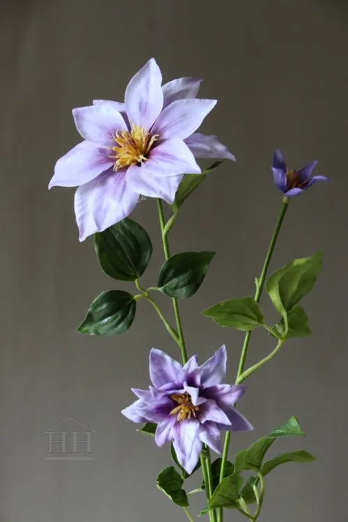 Kunstbloem Clematis lila 90 cm