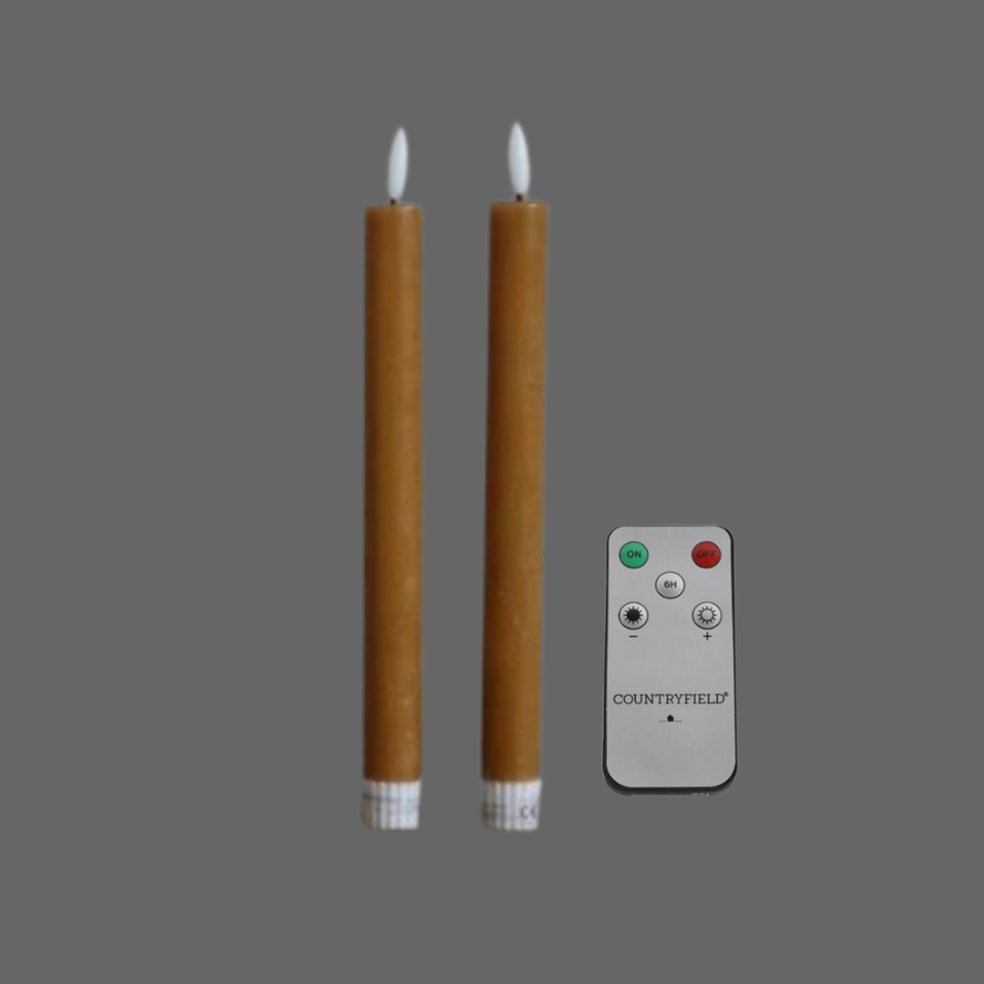 Countryfield amber dinerkaarsen 24 cm