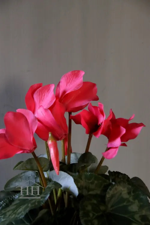Cyclaam kunstplant donker roze 29cm