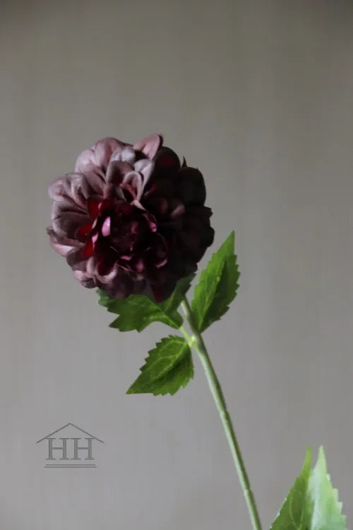 Kunstbloem dahlia bordeaux 62 cm