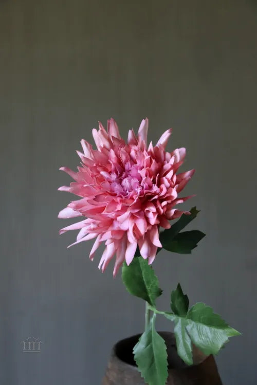 Kunstbloem dahlia oud roze 65cm