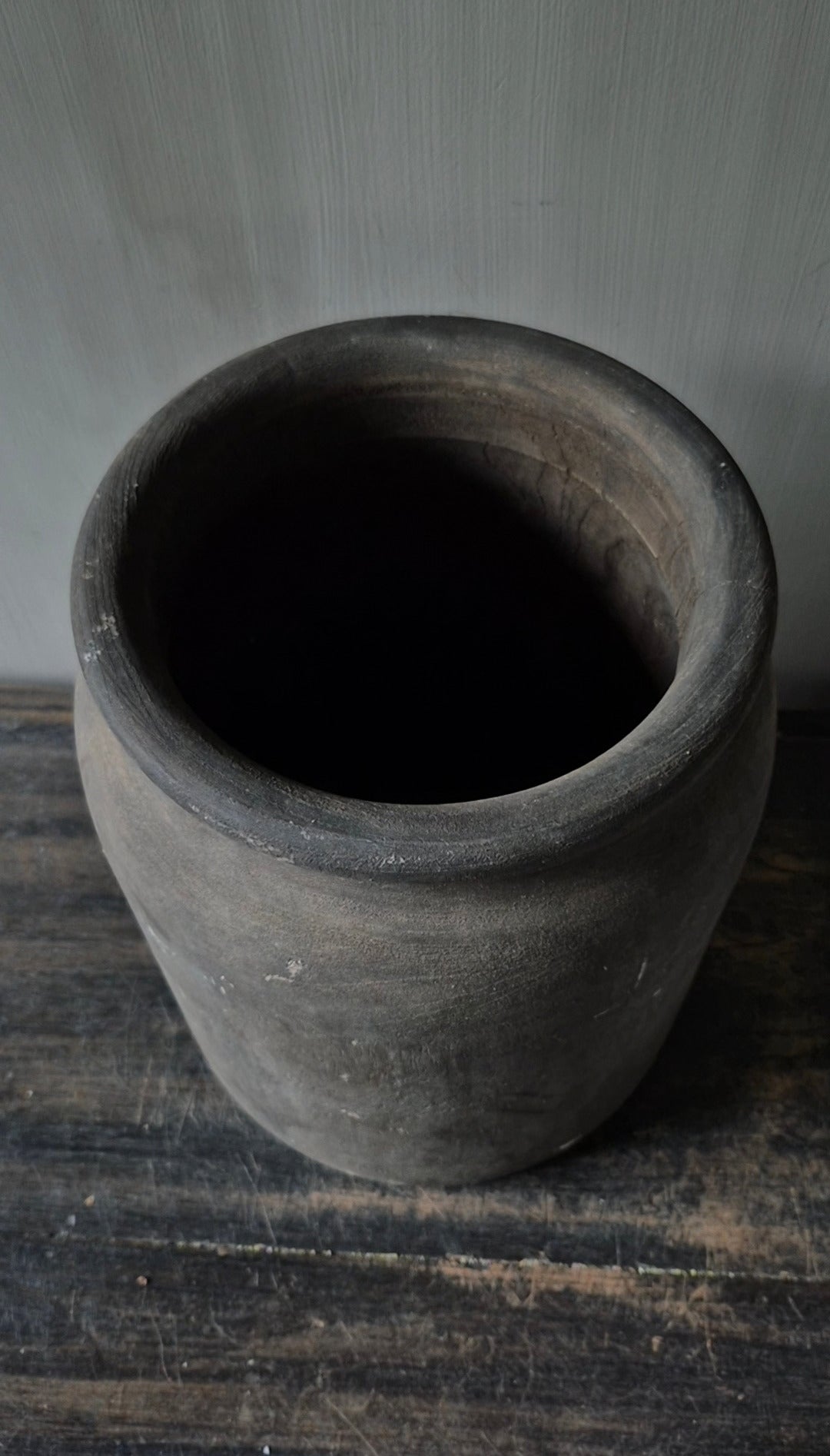 Houten pot vaas bruin 24 x 28 cm