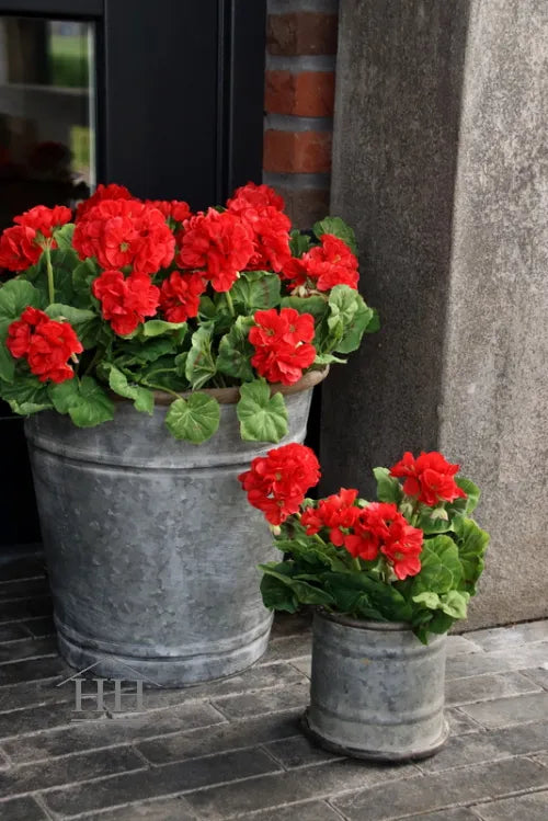 Geranium kunstplant rood - 26 cm