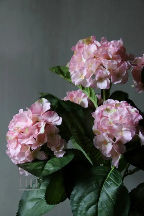 Hortensia kunstplant roze in binnenpot 43cm