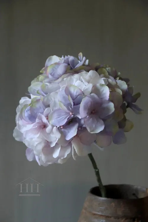 Kunstbloem hortensia lila/roze/creme 64 cm