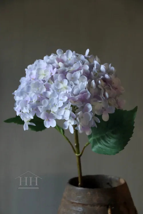 Kunstbloem hortensia lila/wit/creme 64 cm