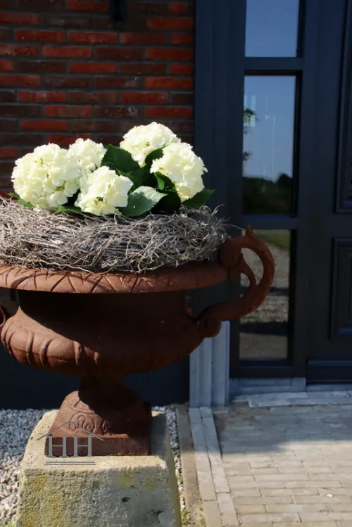 Hortensia kunstplant creme - 40 cm - UV & Water bestendig