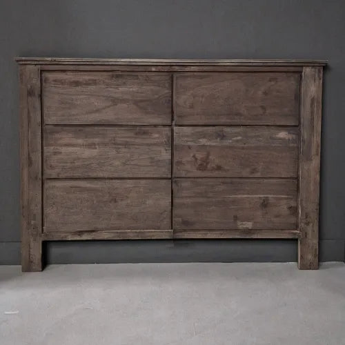 Houten achterwand bed hoofdbord old teak
