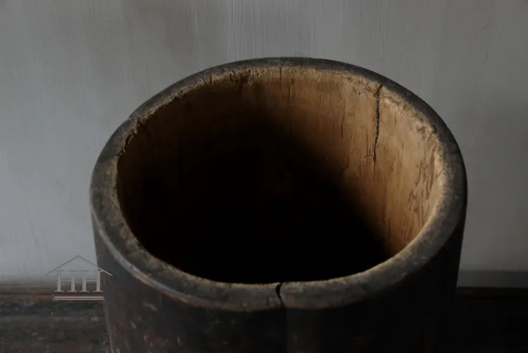 Houten pot antiek 20,5x29cm (06)