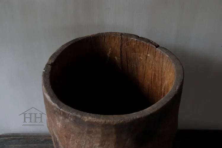 Houten pot antiek 24,5x34cm (08)