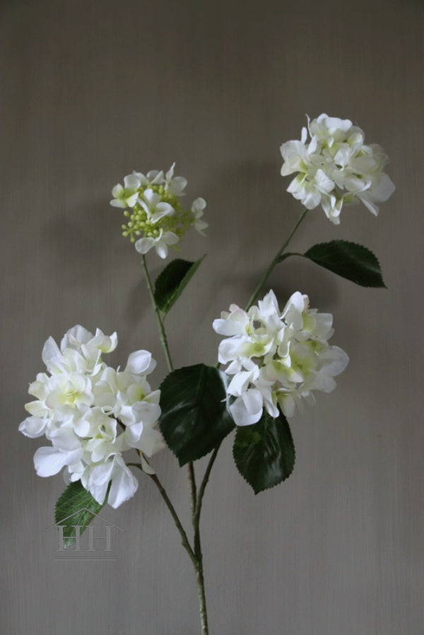 Kunst hortensia in het wit | Landelijke bloemen