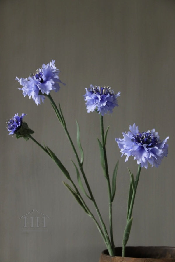 Kunstbloem korenbloem lila bloemen van zijde | Kunstbloemen boeket