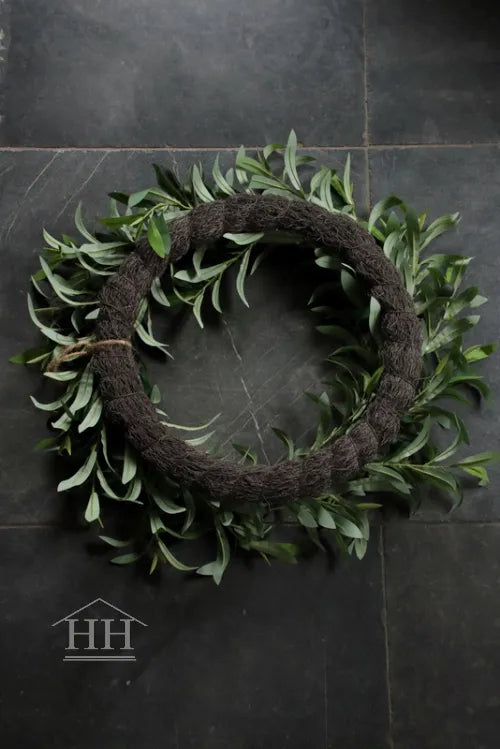 Kunst krans olijf L groen 45-50cm