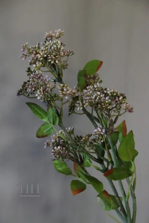Roze kunstbloem prunus met blad