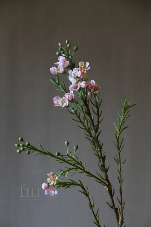 Kunstbloem wax flower 71 cm licht roze