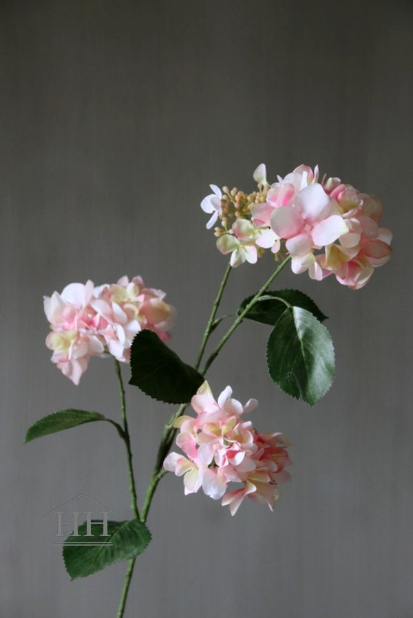 Kunstbloem Hortensia roze 80 cm