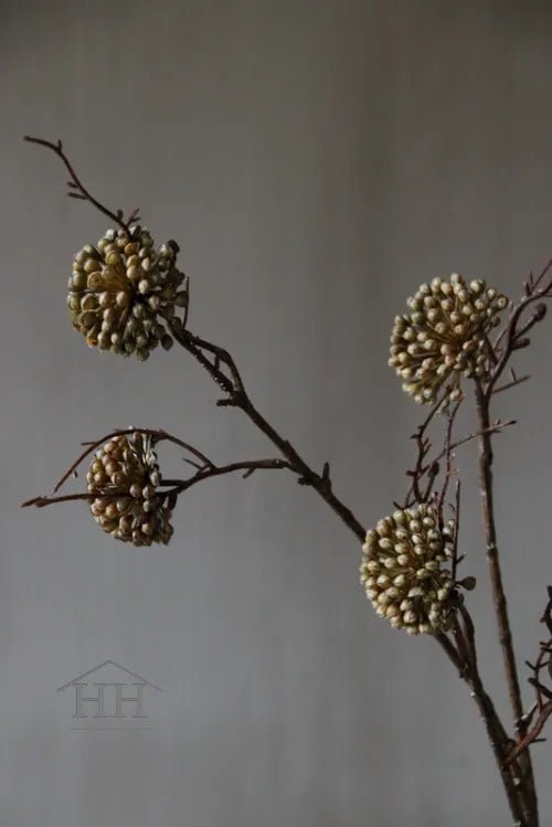 Kunstbes Helix groen/bruin 70cm