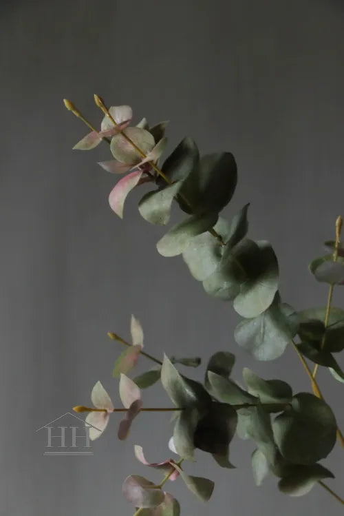 kunst eucalyptus met iets roze 90cm