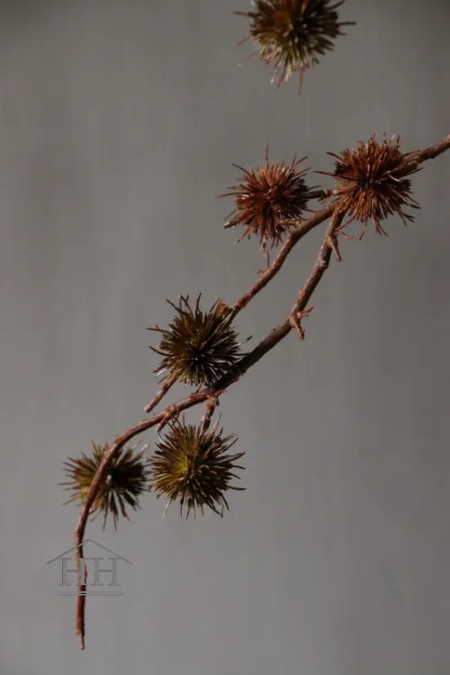 Kunsttak ricinus bruin/groen 75cm