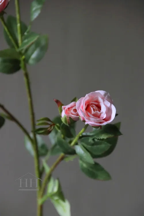 Kunsttak kleine roosjes 71 cm licht roze