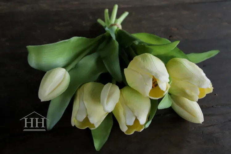 Artificial tulip bouquet cream - 30 cm