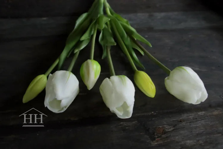 Lange kunst tulpen wit - 47cm