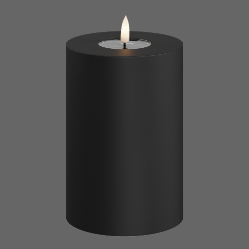 LED Outdoorkerze schwarz - Deluxe Homeart