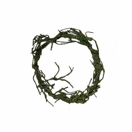 Kunst moskrans groen - 30 cm