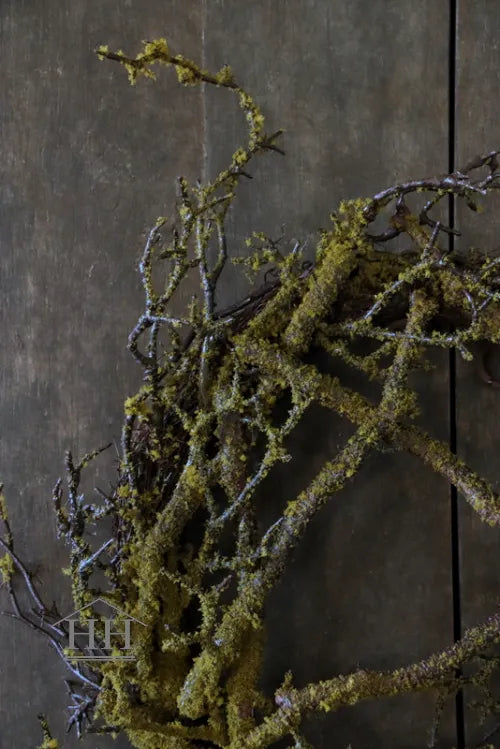 Grove takken kunstkrans met mos 40cm