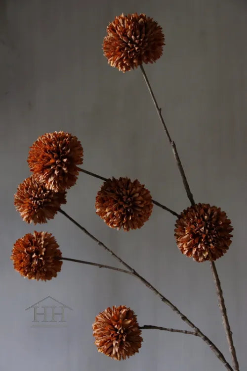 Art Pompom 7-Kugel-Leuchte, Kaffeebraun, 98 cm