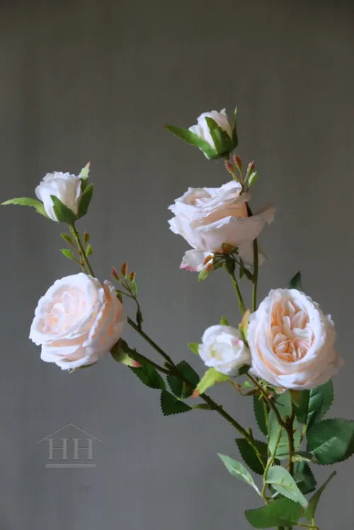 Kunstbloem roos 66 cm zalm