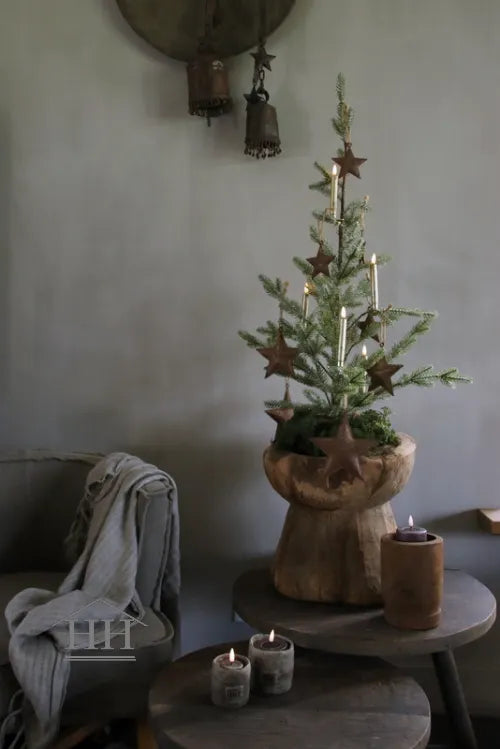 Roestige metalen ster 15,5 cm