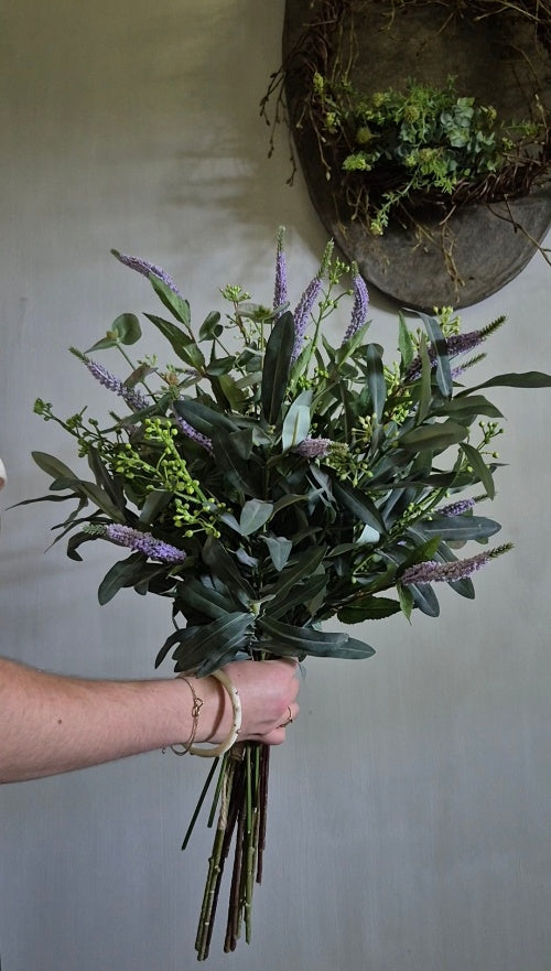 Veronica kunstbloemen boeket lila 70 cm - 17 stelen