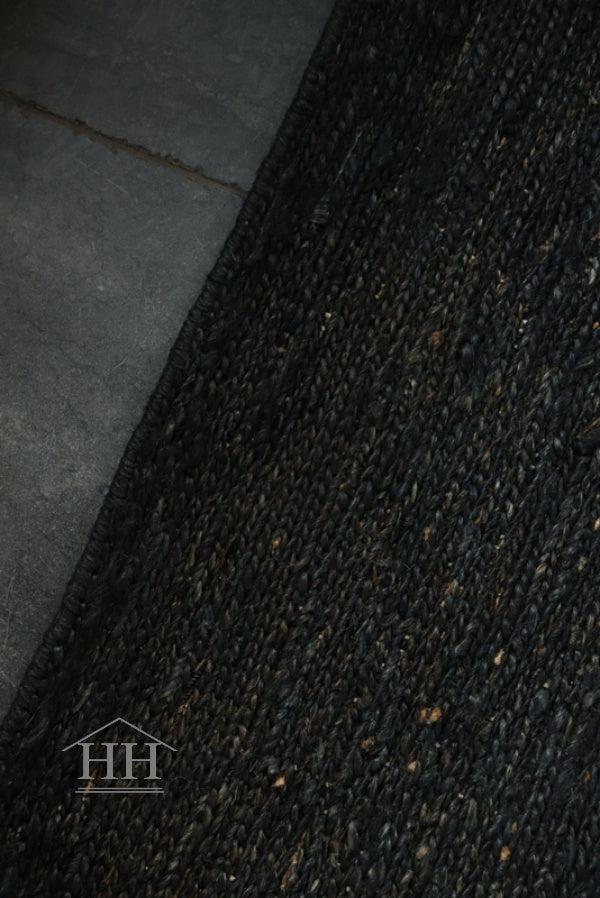 Vloerkleed Charcoal hennep donker grijs/zwart