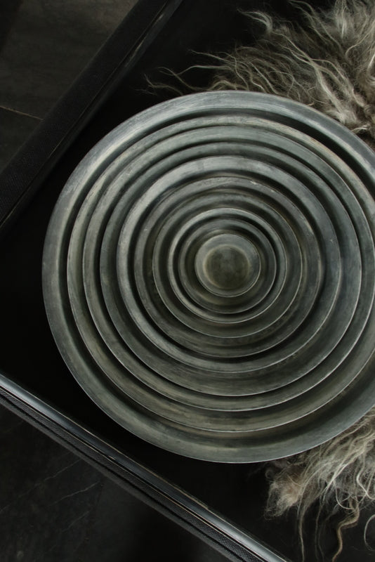 Grijs metalen onderzetter / dienblad 50 cm