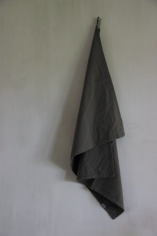 theedoek 100% katoen antraciet