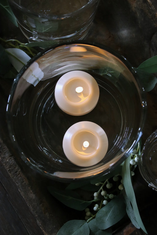 Drijfkaars LED Cream DELUXE (246535) per 2 stuks