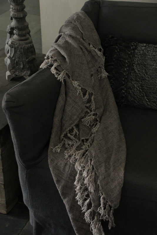 100 % linnen plaid mullvad