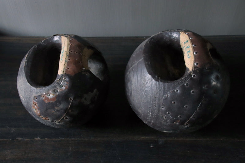 Oude, unieke set Franse bowlingballen